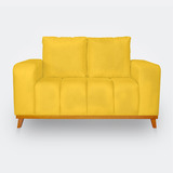 Namoradeira Memphis Ultra Conforto Madeira Maciça Amarelo