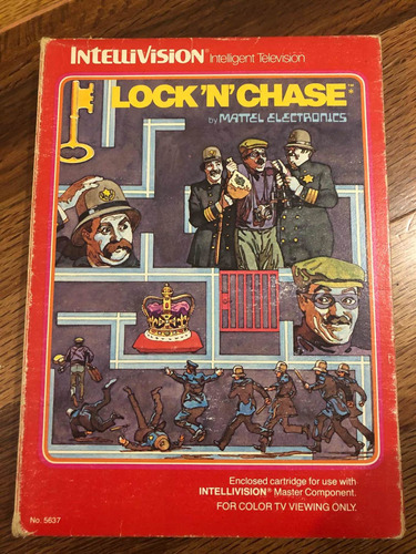 Juego Intellivision Lock N Chase Juego 80s Mattel Con Caja