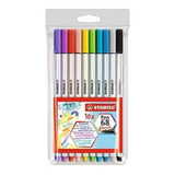 Caneta Stabilo Pen 68 Brush Com 10 Cores 568/10-11