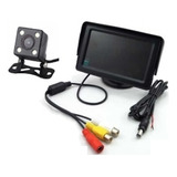 Kit Monitor Pantalla Color 4,3 Y Camara Retroceso Auto Casa