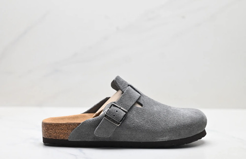 Tenis Birkenstock Boston Shearling Zapatos Unisexo Cómodos Suaves Amortiguadores De Alta Gris