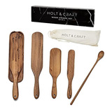 Spurtle Kitchen Tool - Wooden Spurtle Set De 6 - Juego De Es