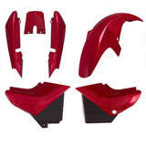 Kit Plasticos Ybr 125 Rojo 3pzas Guardabar-cachas-cola Bajo