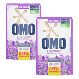 Lava Roupas Líquido Omo Lavanda 14 Dias Perfume 900ml Kit 2