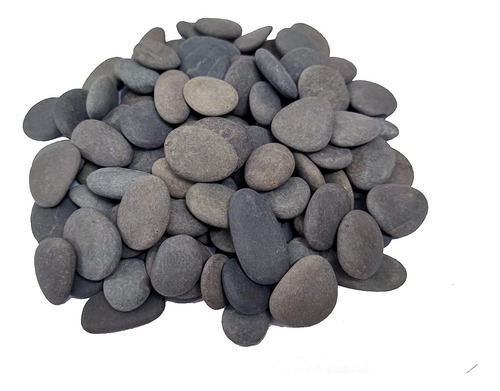 Pedra Para Decoração De Aquario Natural Lisa Black Rock 2kg