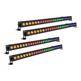 4 Ribalta De Led Rgbw 24 Led De 3w Outdoor Quadriled