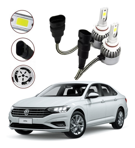 Kit Lâmpadas Super Led Farol Milha Jetta 2018 2019 2020