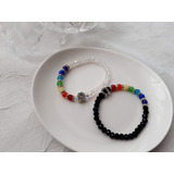 Pulsera Con Herradura, Buena Suerte, 7 Chakras. Elastizada