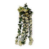 Planta Colgante Rosas Artificial 4 Tiras De 50 Cm Pack X 6