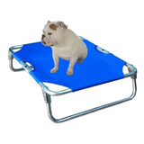 Catre Cama Perro Gato Grande Azul Plegable Mascota 95.5x75cm