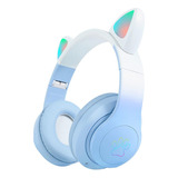 Audífonos Diadema Gatito Led Bluetooth Música Fm Viajes