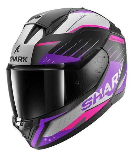 Casco Shark Ridill 2  Integral Bersek Negro/ Morado De Moto