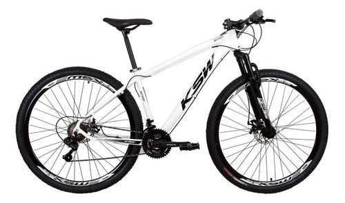 Bicicleta Aro 29 Ksw Xlt 2019 Alum Câmbios Shimano 21v Disco Cor Branco Tamanho Do Quadro 15