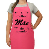 Avental Cozinha Amiga Mulher Esposa Rosa Melhor Mãe Do Mundo Cor Rosa-chiclete