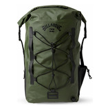 Mochila Impermeable Billabong Surftrek Storm M Bkpk Color Verde Diseño De La Tela Lisa