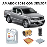 Kit Filtros Vw Amarok 2016 Con Sensor + Shell 5w40 X8l