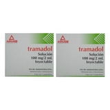 2 Cajas De Tramadol 100mg/2ml Solución Inyectable 5 Amps Cu