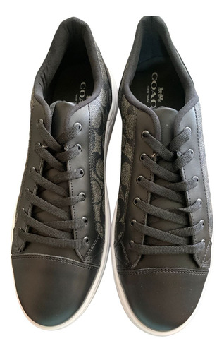 Tenis Coach De Hombre Negros/blancos 5 Al 8 Premium W36egh