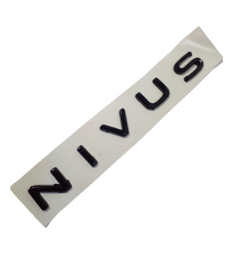 Insignia Emblema Baul Vw Nivus Negro Piano