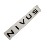 Insignia Emblema Baul Vw Nivus Negro Piano