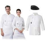 Filipino Chef Impermeable Uniforme + Gorro De Cocina +mandil