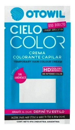 Otowil Cielo Color Lila Tintura Crema Fantasía Sobre 50g