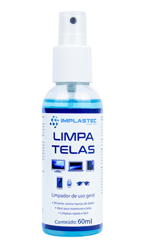 Clean Limpa Telas Implastec 60ml - Cx Com 10pcs