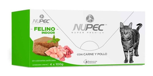 Nupec Humedo Felino Indoor  4 De 100 Gr