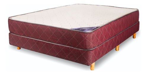 Sommier Colchon 2 Dos Plazas Espuma Alta Densidad 190x130