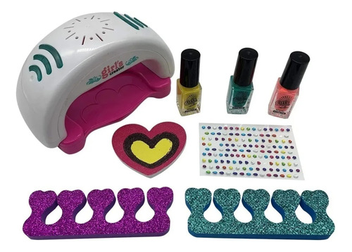 Juguete Kit Uñas Niñas Accesorios Set Manicure Esmaltes 