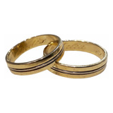 Alianzas Oro 18k Cinta Con Hilo Oro Blanco 7 Grs.