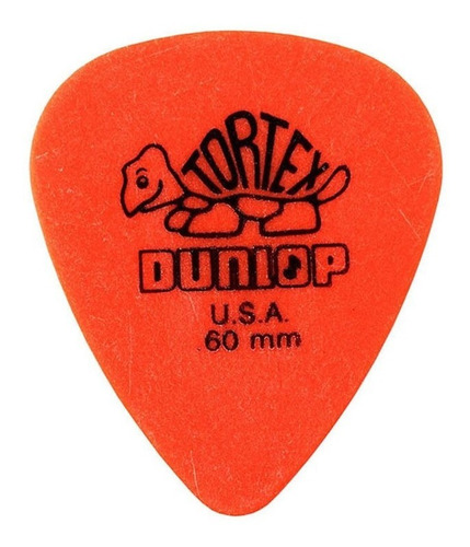 Palheta Dunlop Tortex Standard Usa 0,60mm Pacote Com 6