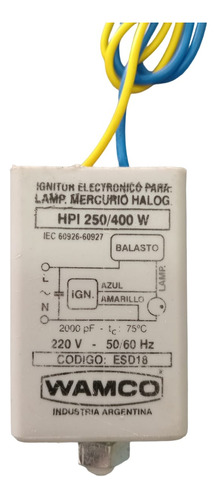 Ignitor Electrónico P/mer. Halog. 250/400w Esd18 X 2unidades