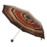 Paraguas De Bolsillo Compacto Para La Lluvia - Sheshu Home Color Chocolate Y Beage