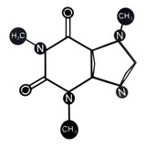 Aplique Parede Molecula Cafeina Vazado Mdf 35x35cm