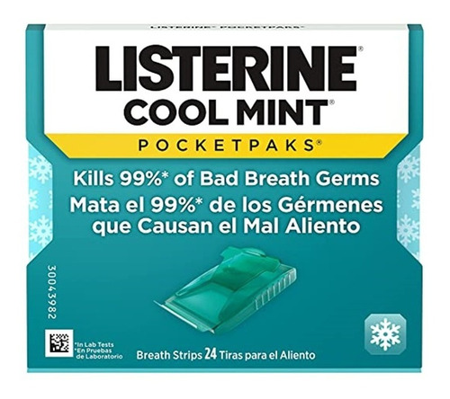 Listerine Cool Mint Pocketpaks Tiras Para El Aliento Disoluc