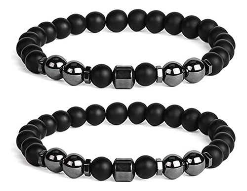 Tobillera De Obsidiana Negra - Pulsera Antiobsidiana Para Mu