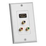 Cmple - Hdmi Con Conector 3rca, Placa De Pared Combinada Cha