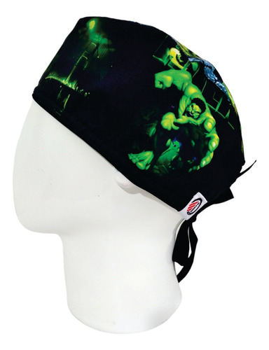 Gorro Quirúrgico Hombre + Lanyard Hulk Marvel Verde Dc