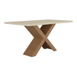 Mesa De Jantar 160cm Moscou Multimóveis Ex2006 Mad/off White