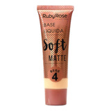 Base De Maquiagem Ruby Rose Soft Matte - 29ml Bege 4