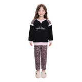 Pijama Niña Polar Teens Negro Fashion's Park