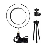 Ring Light Tripé Mesa Iluminador Luz De Led Live Selfie Make