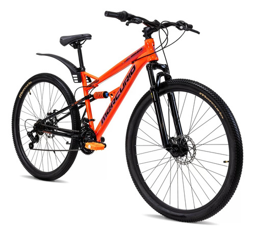 Bicicleta Mercurio Kaizer Dh 21 Velocidades Rodada 29 Color Naranja Tamaño Del Cuadro M