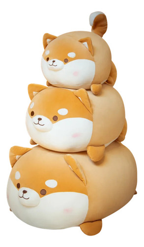 Peluche Perro Shiba Acostado Hermoso Kawaii Grande