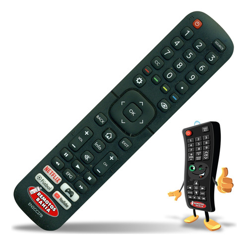 Control Remoto Para Smart Tv Bgh B3219h5 En2cc27b Netlfix