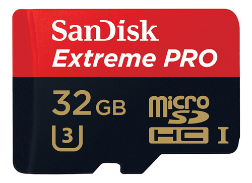 Tarjeta De Memoria Sandisk Sdsdqxp-032g-g46a  Extreme Pro Con Adaptador Sd 32gb