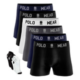 Kit 6 Cuecas Boxer Adulto Masculinas Adulto Box + 4 Meias