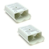 Kit 2 Suportes E Tampa De Pilhas Bateria Xbox 360 Branco