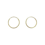 Mini Arracada 14mm Oro 10k Kt Para Niña Mujer / Regalo 2 Pz